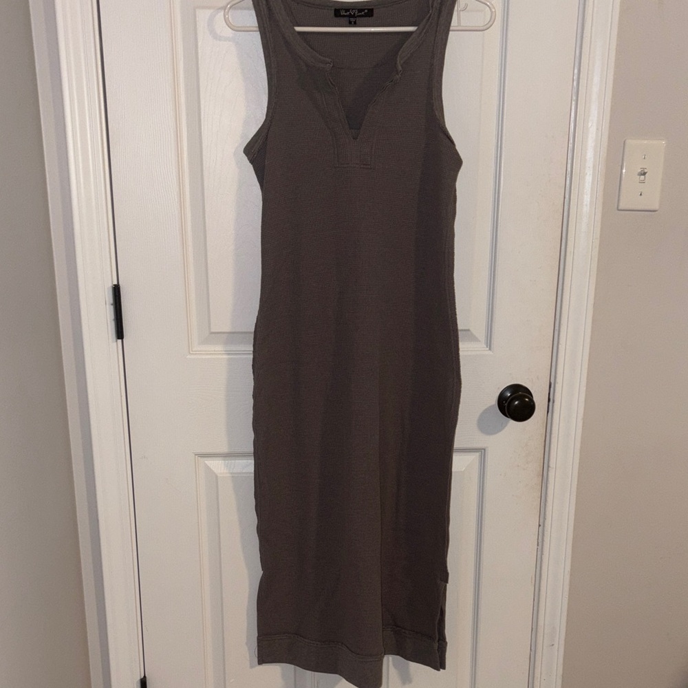 Velvet Heart Charcoal Midi Dress
